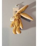 Vintage Pacific Craft 3&quot; Stuffed Plush Jointed Brown Mini Bunny Ornament... - £7.86 GBP