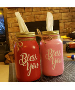 Painted Mason Jar Tissue Holder! Choose your color!!  - $17.70 CAD