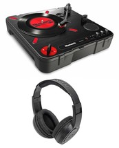 Numark PT01 Scratch DJ Turntable w/ USB/AUX/RCA+Speaker+Samson Headphones - $268.99