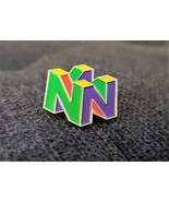 Nintendo 64 Logo Pin N64 Enamel &amp; Metal Promo Lapel Pin 90s Video Game D... - £5.50 GBP