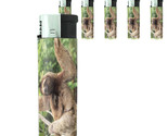 Cute Sloth Images D7 Lighters Set of 5 Electronic Refillable Butane  - $15.79