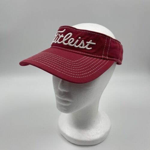 Primary image for Titleist Pro V1 Red Golf Visor Hat Adjustable One Size Fits All Unisex
