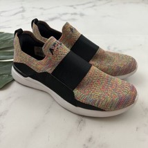 APL Womens Techloom Bliss Sneakers Size 7 Black Neon Colorful Knit Slip On - $68.30