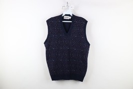 Vintage 90s Streetwear Mens XL Rainbow Fleck Wool Blend Knit V-Neck Swea... - $59.35