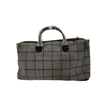 Mark &amp; Graham WINDOWPANE WOOL OVERNIGHTER Duffle Plaid Bag Monogram S - $3,550.75 MXN