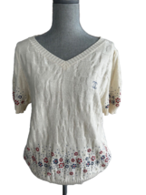 Auth CHANEL P42961 12C Cream 100% cashmere embroidered Sweater sz 50 sz XL NWT - £1,027.44 GBP
