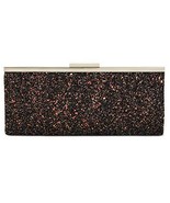 INC International Concepts Carolyn Cake Glitter Clutch Bag (Charcoal) - £9.49 GBP