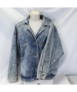 Ruth Douglas Women&#39;s 80&#39;s Acid Wash Denim Jean Jacket Vintage Size Medium - $35.27