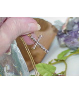 10k Yellow Gold .50ct Diamond Cross Necklace 4.3Gr 21&quot; Box Chain 1.25&quot;  ... - €368,00 EUR
