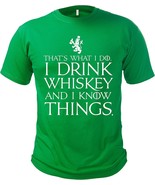 That&#39;s What I Do I Drink and I Know Things GoT Shirt Size L Green - £11.89 GBP