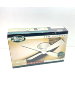 Vintage Hunter Low Profile Ceiling Fan 42” White Bleached Oak 20816 Flus... - $79.99