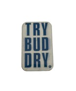 VTG EARLY 1990s BUDWEISER PROMO &quot;TRY BUD DRY&quot; METAL PIN PINBACK BUTTON - $93.52 MXN