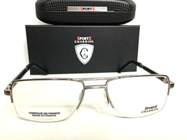 New Charriol Sport SP 23013 C6 54mm Silver Semi-Rimless Men&#39;s Eyeglasses Frame - $149.99