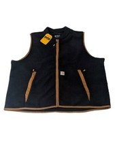 Carhartt 3XL Black Fleece Vest With Pockets NWT OV4995 - $44.54