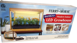 Growhouse - Indoor Bamboo Planter + LED Grow Light Timer w/ 10 light set... - £77.82 GBP