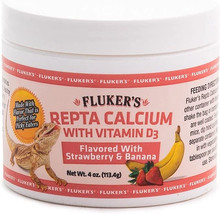 Flukers Strawberry Banana Flavored Repta Calcium 32 oz (8 x 4 oz) Fluker... - £51.87 GBP