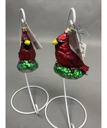 2 Christopher Radko Red “Christmas Cardinals” Ornaments - Damage on Tails - $218.62 MXN