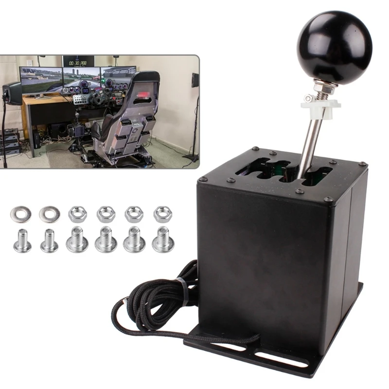 1 Set USB Simulator Shifter  Games  Sequential Shifter Aluminum-alloy Li... - $190.74