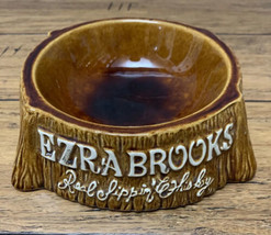 Vintage Mcm Ezra Brooks Whiskey Advertising Ceramic Nut &amp; Candy Dish Bowl Cv Jd - £19.35 GBP