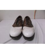 FOOTJOY STYLE 58800 LEATHER GOLF SHOES WHITE AND BROWN MENS sz10.5M RS41009 - €26,47 EUR