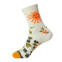 Pale Yellow Garden Sun Socks Novelty Unisex 6-12 Crazy Fun SF186 - £6.13 GBP