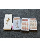 3 Sets of Press-On Nails - 1 Y.T.J Nail, 2 Unbranded - Pink &amp; Glitter De... - £13.00 GBP
