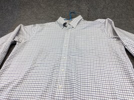 LL Bean Dress Shirt Mens 17 36 Wrinkle Resistant Check Window Pane Plaid... - $18.80