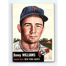 Davey Williams Unterzeichnet 1953 Topps #120 Karte New York Mets Signiert - $49.49