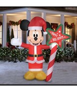 Disney Mickey Mouse Santa 7ft Outdoor Inflatable Christmas Decoration Li... - $64.30