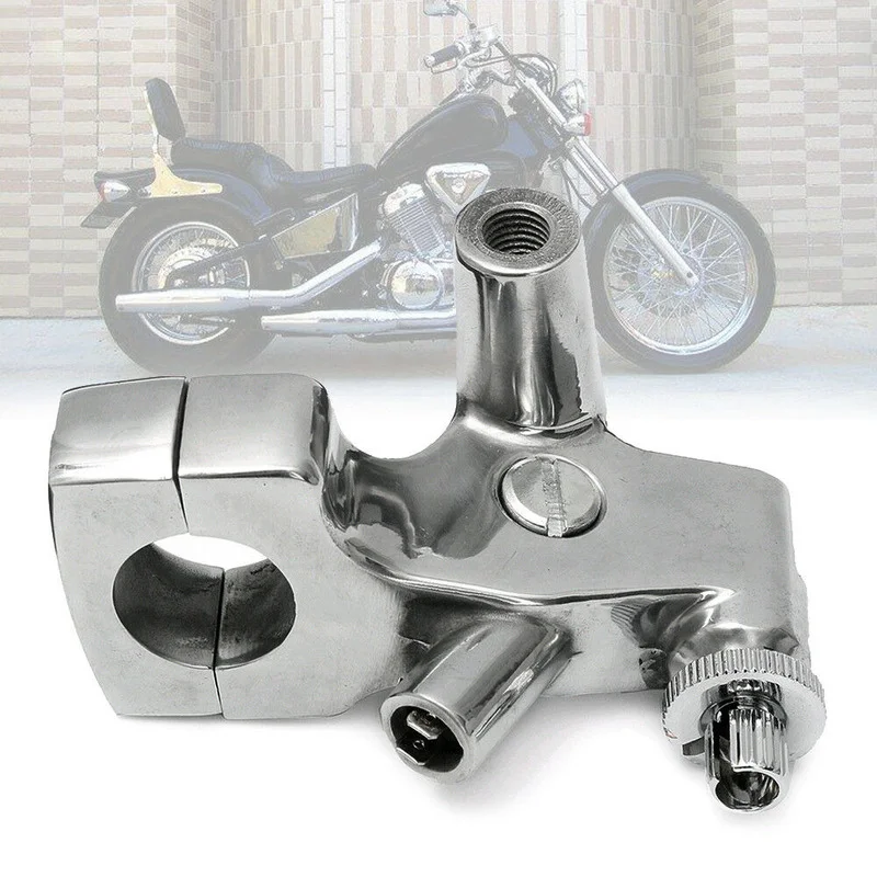 25mm 1&quot; Motorcycle Clutch Perch Lever Aluminum Alloy Silver Mirror Holder cket M - £248.33 GBP