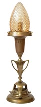 Unique Type Deco Art Nouveau Table Lamp &quot; Golden Acorn Brass Lamp - $320.92