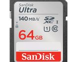 SanDisk 64GB Ultra UHS-I SDXC Memory Card, 140MB/s Read - $19.50