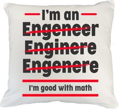 Make Your Mark Design Good with Math. Funny White Pillow Cover for Stude... - $24.74+