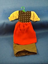 BARBIE Vintage 1970&#39;s Clothing - Waitress dress outfit with attached apron - £13.21 GBP
