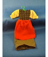 BARBIE Vintage 1970&#39;s Clothing - Waitress dress outfit with attached apron - £13.29 GBP