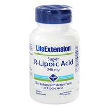 Life Extension Super R-Lipoic Acid 240 mg., 60 Vegetarian Capsules - £29.37 GBP