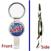 Mt. Mtn Dew Voltage Pendant or Keychain silver tone secret bottle opener - $12.47