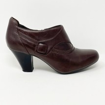 Clarks Bendables Womens Brown Leather Side Zip Heel Bootie, Size 7.5&quot; - £22.47 GBP
