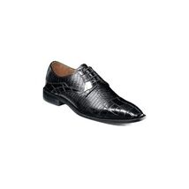 25630-001 Stacy Adams Tedesco Cap Toe Oxford Lizard Leather Dress Shoes Black image 2
