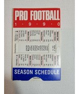 Vintage 1990 NFL Mini Pocket Schedule 1990s Pro Football  - £7.31 GBP