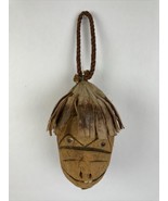Coconut Carved Hand Made Tribal Native Head Decor Wall Hanging Shell Eye... - $32.55 CAD