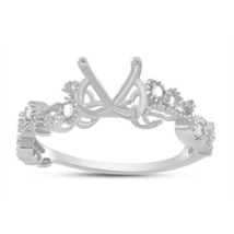 6-8mm Rond Lab-Created Diamant Semi Montage Bague 14K Plaqué or Blanc 92... - €61,88 EUR