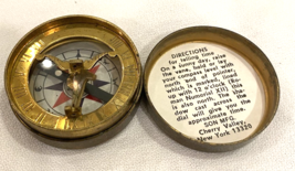 Vintage Son Mfg Pocket Brass Compass - $66.86 CAD