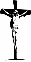 Jesus Christ Sticker Vinyl Decal Car Window Bumper Wall Savior Lord Church Cross - £3.39 GBP+