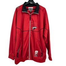 Akademiks jacket XL mens streetwear hip hop zip up collared &quot;storm Riders&quot; red - £17.15 GBP