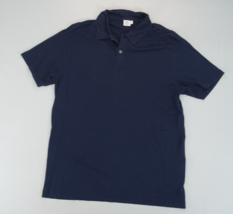 Sunspel Men’s Cotton Lightweight Polo Solid Blue Size Large L Navy - $31.30