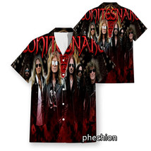 Hawaiian Short Sleeve Men&#39;s Shirt Whitesnake Band Funny 3D Printed Casual Shirts - £8.20 GBP+