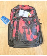 Eastport Black Red Camo Backpack 18.5&quot; Water Bottle Pocket, Laptop Sleev... - $25.00