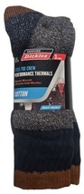Dickies 3pr Steel Toe Blue/Gray Cotton Blend Heavy Thermal Crew Socks SZ... - $16.82