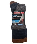 Dickies 3pr Steel Toe Blue/Gray Cotton Blend Heavy Thermal Crew Socks SZ... - £13.15 GBP